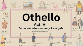 Othello act 4 summary  Othello summary by William Shakespeare Scene 1234 analysis  2 minutes [upl. by Sacrod]