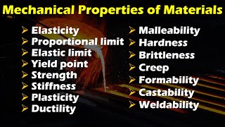 Mechanical Properties of Materials [upl. by Nylsor]