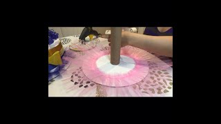 How to add Tulle on a diaper cake [upl. by Brout]