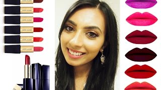 Estee Lauder Matte Sculpting Lipstick ♡ Swatches and Review [upl. by Orecic]