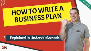 How To Write A Business Plan  Two Types Explained In 60 Seconds BusinessPlan [upl. by Nawed806]