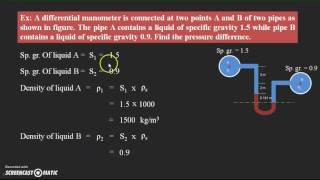 UTube Differential Manometer Problem Solving [upl. by Pedroza]