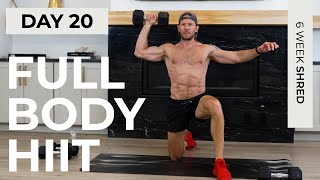 Day 20 40 Min Full Body DUMBBELL HIIT No Repeats  6WS1 [upl. by Ylicis]