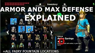 Breath of the Wild FULL Armor EnhancementDefense Guide All Fountain Locations [upl. by Lisabet]