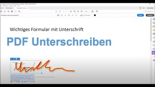 ✍ PDF Dokumente digital unterschreiben ohne ausdrucken mit Adobe Reader Foto und Word [upl. by Anayrb]