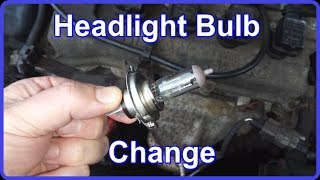 How to Replace a Car Headlight Bulb on a Nissan Micra K11 [upl. by Monetta466]