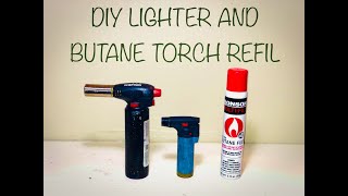 How To Refill Lighter and Butane Torches DIY [upl. by Aillicec]