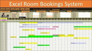 Excel Room Bookings Calendar [upl. by Anuat56]