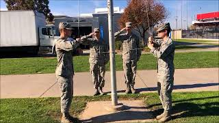 Reveille and Retreat Flag Detail Procedures [upl. by Anilosi]