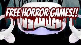 A Bunch of FREE HORROR GAMES on QUEST 2 3 amp PRO [upl. by Kaltman]