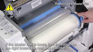 RISO SF Instruction of Replacing the Master Roll ＜RISO＞ [upl. by Repsac]