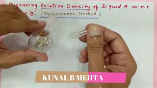 PYCNOMETER METHOD TO FIND RELATIVE DENSITY OF LIQUIDS [upl. by Ribaudo]