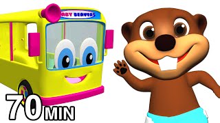 Wheels on the Bus Collection  Kids Nursery Rhymes  Childrens 3D Animation by Busy amp Baby Beavers [upl. by Nairrad]