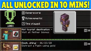 How To Unlock ALL Minecraft Achievements In 10 Minutes [upl. by Guglielmo]