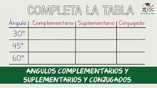 Ángulos complementarios y suplementarios  SECUNDARIA Y PREPARATORIA  PARTE 1 [upl. by Aicatsan721]