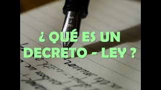 DECRETO  LEY [upl. by Maddock]