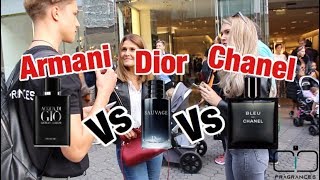 Acqua di Gio profumo vs Dior Sauvage edt vs Bleu de Chanel edp  fragrance test [upl. by Allemahs]