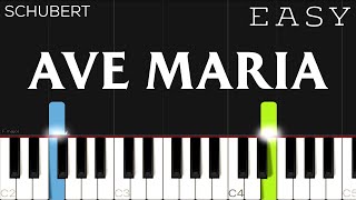 Schubert  Ave Maria  EASY Piano Tutorial [upl. by Gilligan]