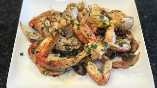 Sautéed Dungeness Crab Recipe [upl. by Noyad]