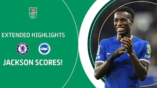 JACKSON SCORES  Chelsea v Brighton Carabao Cup extended highlights [upl. by Airyt]