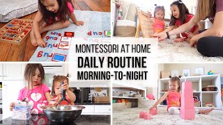 MONTESSORI AT HOME Our ENTIRE DAILY Routine  Montessori Homeschool for Toddler amp Preschooler [upl. by Chamkis177]