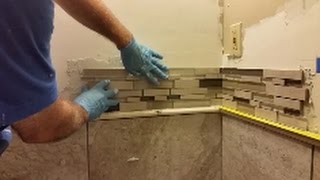 How To Install Mosaic Tile On an Inside Corner  Glass Mosaic Tile [upl. by Noellyn]