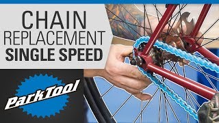 How to Replace a Chain on a Single Speed Bike  Sizing Installation amp Tensioning [upl. by Anahcra]