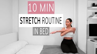 STRETCHING ROUTINE IN BED  relaxation before sleep [upl. by Anairdna535]