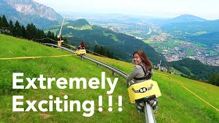 TOBOGGANING  ALPINE SLIDE IN SALZBURG AUSTRIA [upl. by Arahk]