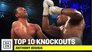 The Top 10 KOs of Anthony Joshuas Career [upl. by Etnecniv]