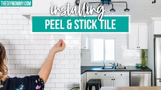 How to Install Peel and Stick Tile Backsplash because its SO EASY  The DIY Mommy [upl. by Muffin]