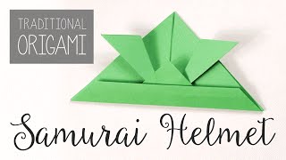 Easy Origami Samurai Helmet Tutorial [upl. by Nrevel]