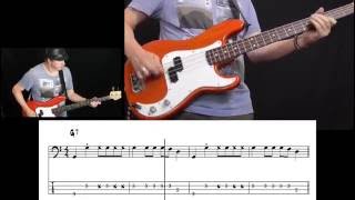 Grease  Youre The One That I Want Bass Cover with tabs in video [upl. by Einad]