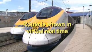 Eurostar Brussels to London Drivers eye view PREVIEW [upl. by Eetnwahs]