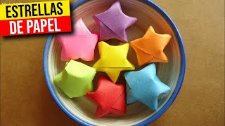 🌟 COMO hacer ESTRELLITAS DE PAPEL🌟HaunterMake [upl. by Aihsena]