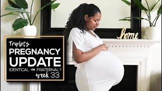 Triplets 33 Week Pregnancy Update  Identical or Fraternal [upl. by Nerok28]