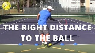 Tennis Tip The Right Distance To The Ball [upl. by Einafpets]