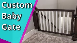 Custom Wood Baby Gate  DIY Build [upl. by Llevron]