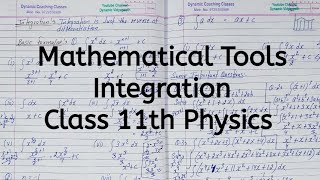 Mathematical Tools  Integration  Class 11 Physics [upl. by Lodge]