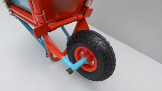 Make A Folding Wheelbarrow  Wheelbarrow Combine Handle Truck [upl. by Niamrahc]