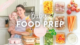 BABY FOOD MEAL PREP  Homemade Purees  Free Downloadable Guide [upl. by Ettennahs]