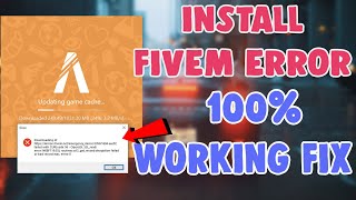 How To Fix FiveM Install Error ProblemCURL Code 56 Game Cache Download Decryption Failed FiveM Epic [upl. by Irrek]