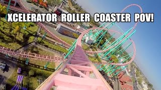 Xcelerator Roller Coaster POV Knotts Berry Farm California HD 2014 [upl. by Earahs]