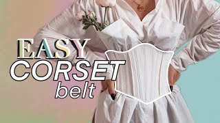 EVERYDAY CORSET style BELT free pattern THISISKACHI DIY [upl. by Allisurd]