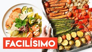 Verduras Asadas al Horno Listas en 20 minutos  3 Recetas Fáciles y Rápidas [upl. by Lamok]