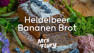 Heidelbeer Bananen Brot  Gesunder Kuchen vegan ohne weissen Zucker [upl. by Auguste]