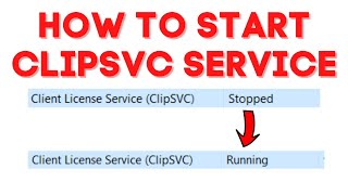 How to Start ClipSVC Service in windows 10 [upl. by Ryder]