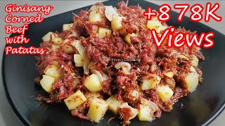 HOW TO COOK EASY AND YUMMY CORNED BEEF HASH  GINISANG CORNED BEEF NA MAY PATATAS [upl. by Daza102]