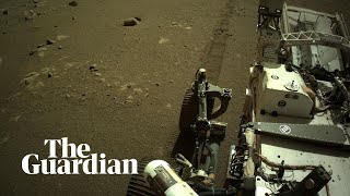 Perseverance rover sends back first ever recording of driving on Mars [upl. by Petersen]