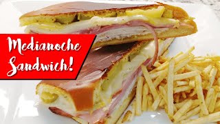 Medianoche Sandwich  Classic Cuban Midnight Media Noche Sandwich Recipe Miami Style [upl. by Auhs783]